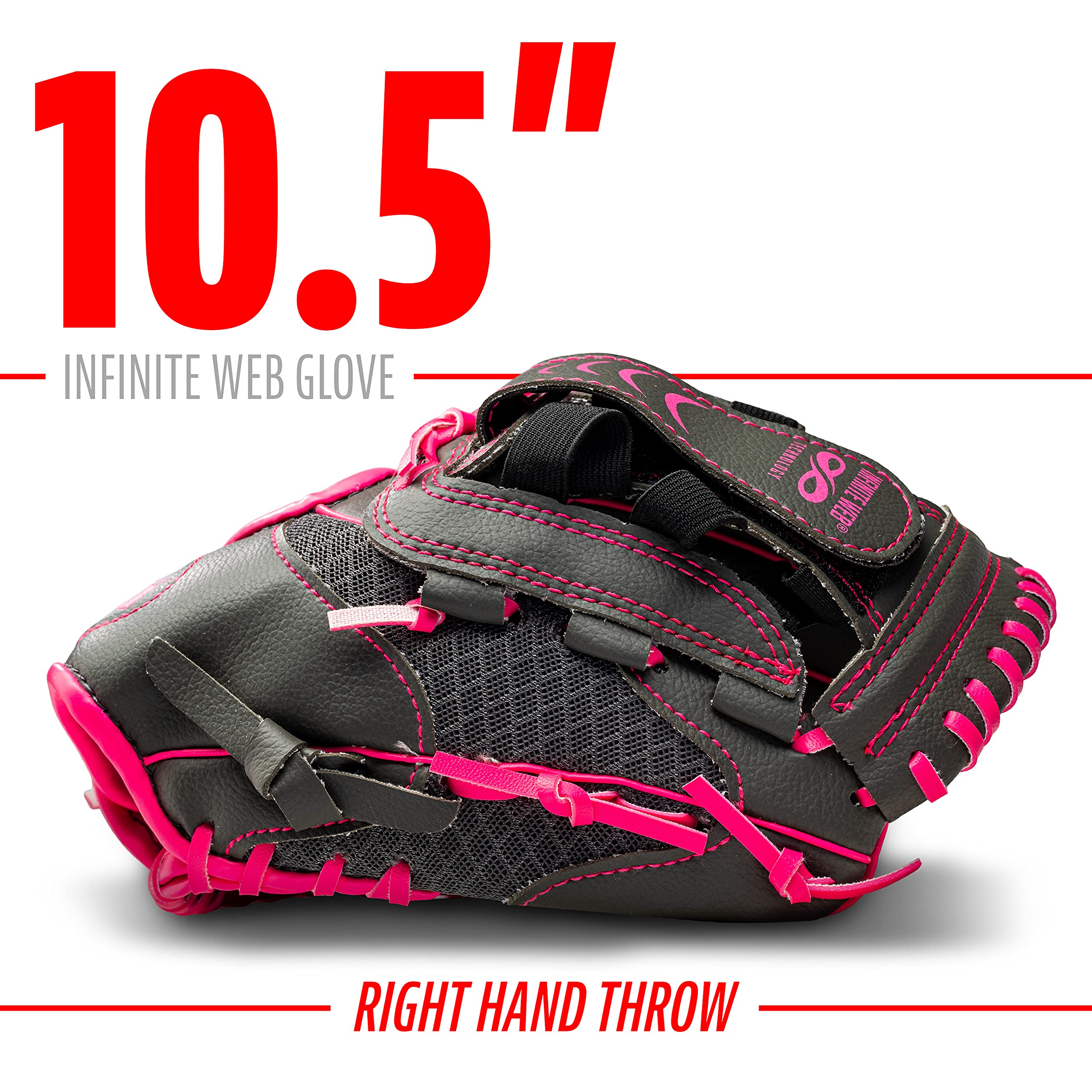 Foto 7 pulgar | Guante De Béisbol Franklin Sports Shok Sorb Kids 10.5 - Rosa - Venta Internacional.