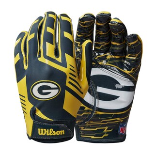 Foto 1 | Guantes De Fútbol Wilson Nfl Stretch Fit Para Adultos Green Bay Packers - Venta Internacional.