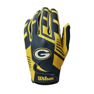 Foto 2 | Guantes De Fútbol Wilson Nfl Stretch Fit Para Adultos Green Bay Packers - Venta Internacional.
