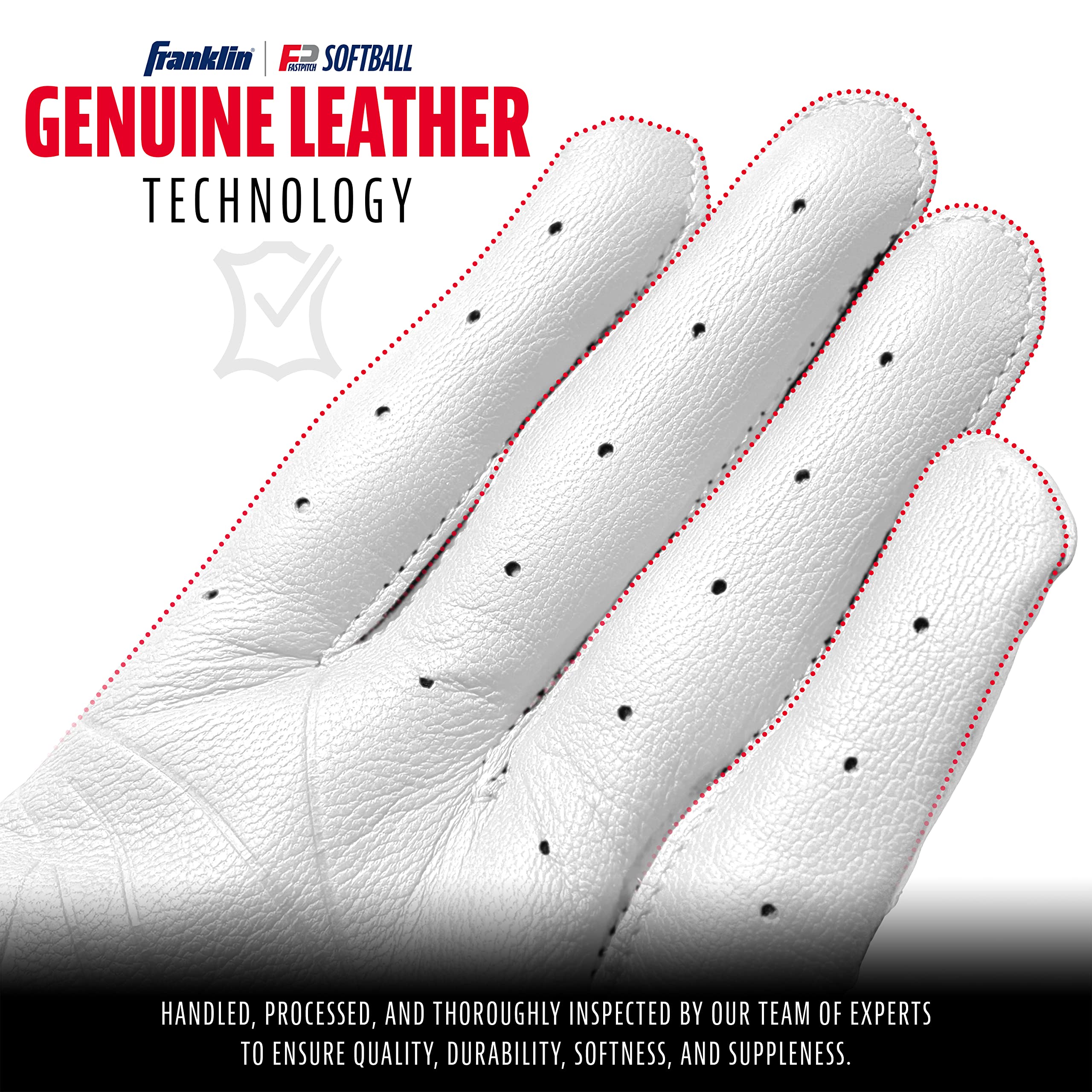 Foto 4 pulgar | Guantes De Bateo Franklin Sports Cfx Pro Fastpitch Blanco/dorado - Venta Internacional.