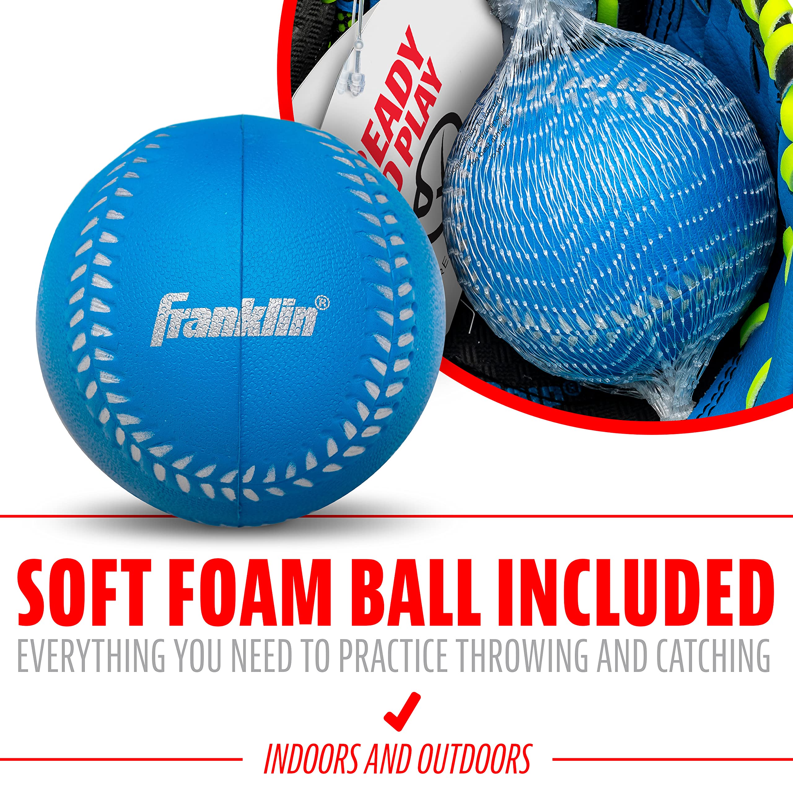 Foto 5 | Guante De Teeball/béisbol Franklin Sports Neo-grip De 9 Pulgadas, Azul - Venta Internacional.
