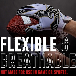 Foto 3 | Guantes De Receptor De Fútbol Franklin Sports New Orleans Saints - Venta Internacional.