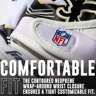 Foto 6 | Guantes De Receptor De Fútbol Franklin Sports New Orleans Saints - Venta Internacional.