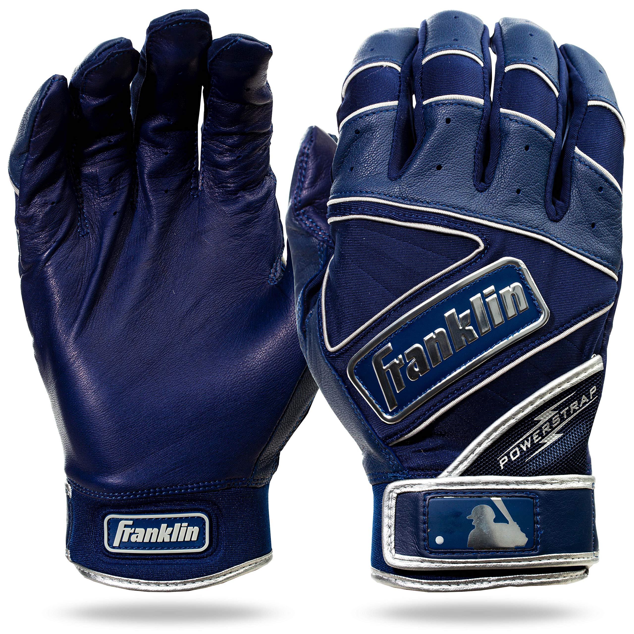 Foto 2 pulgar | Guantes De Bateo Franklin Sports Powerstrap Chrome Navy Xxl - Venta Internacional.