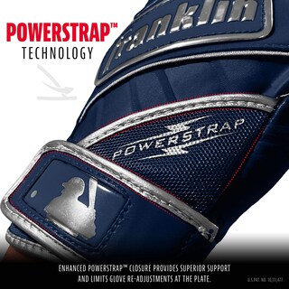 Foto 2 | Guantes De Bateo Franklin Sports Powerstrap Chrome Navy Xxl - Venta Internacional.