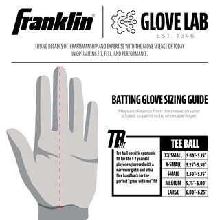 Foto 5 | Guantes De Bateo Franklin Sports Youth Flex Teeball, Negro/blanco - Venta Internacional.