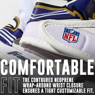 Foto 6 | Guantes De Receptor De Fútbol Franklin Sports Baltimore Ravens - Venta Internacional.