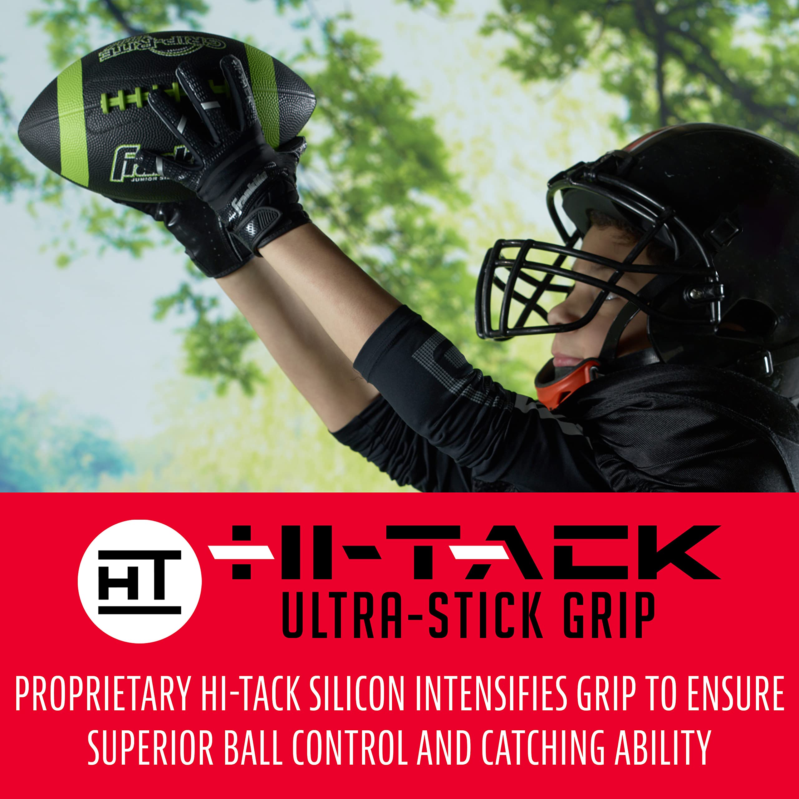 Foto 4 pulgar | Guantes De Receptor De Fútbol Franklin Sports Hi-tack Youth M - Venta Internacional.