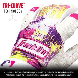 Foto 2 | Guantes De Bateo Franklin Sports Mlb Grow To Pro Kids, Color Rosa - Venta Internacional.