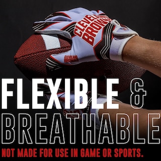 Foto 2 | Guantes De Receptor De Fútbol Franklin Sports Cleveland Browns - Venta Internacional.