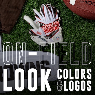 Foto 4 | Guantes De Receptor De Fútbol Franklin Sports Cleveland Browns - Venta Internacional.