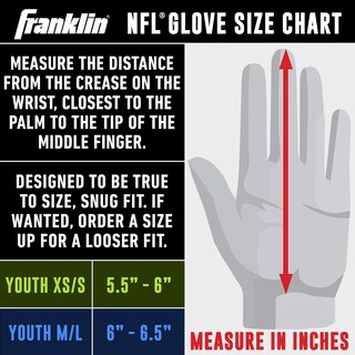 Foto 7 | Guantes De Receptor De Fútbol Franklin Sports Cleveland Browns - Venta Internacional.