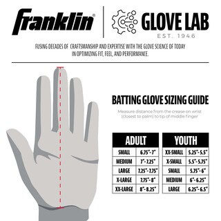 Foto 5 | Guantes De Bateo Franklin Sports Pro Classic Baseball Red Pearl - Venta Internacional.