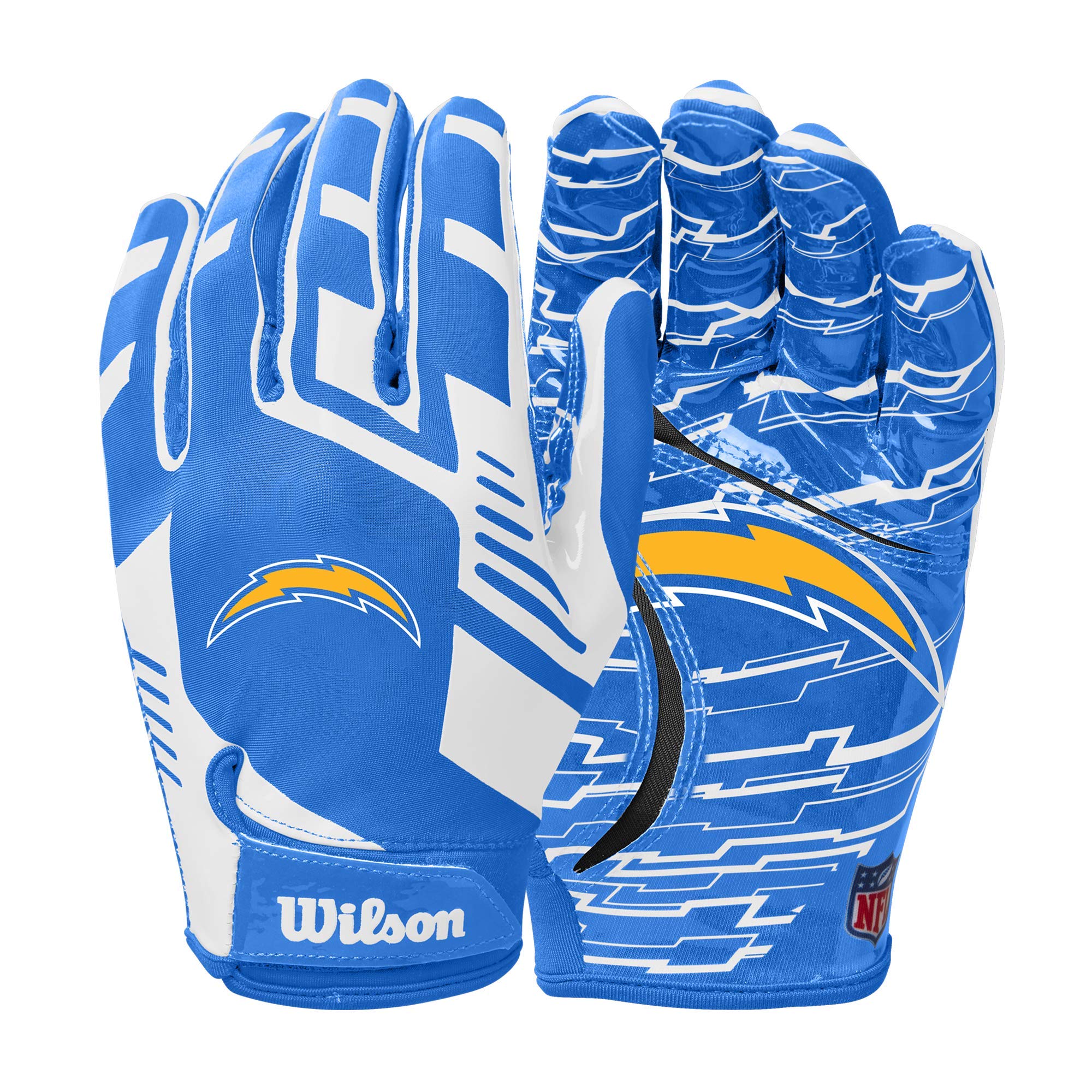 Foto 2 pulgar | Guantes De Fútbol Wilson Nfl Stretch Fit Para Adultos Los Angeles Chargers - Venta Internacional.