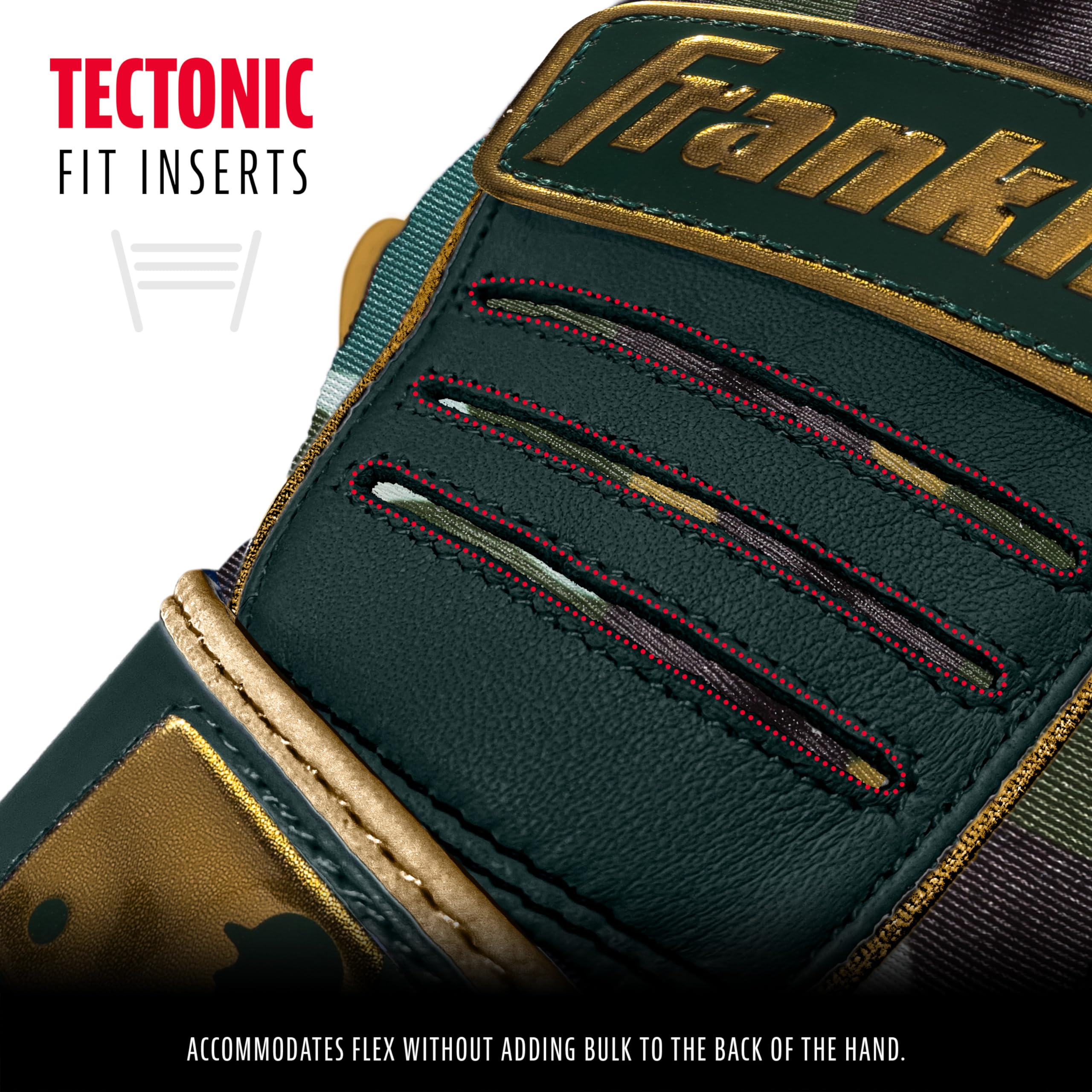 Foto 4 pulgar | Guantes De Bateo De Béisbol Franklin Sports Mlb Cfx Pro Camo Green - Venta Internacional.