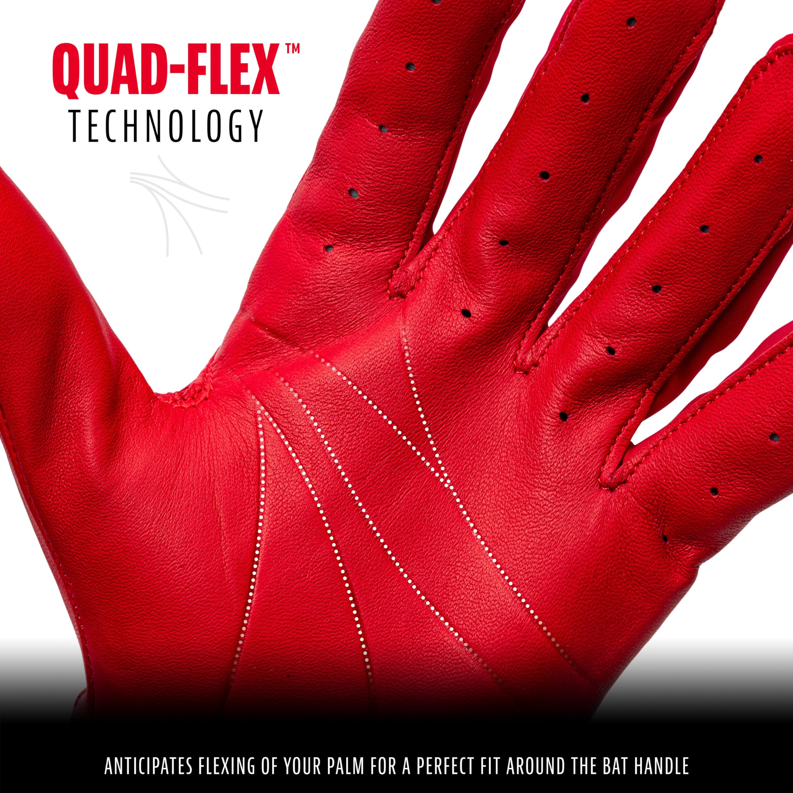 Foto 3 pulgar | Guantes De Bateo Franklin Sports Natural Ii Rojos Para Adultos Xl - Venta Internacional.