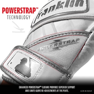 Foto 2 | Guantes De Bateo Franklin Sports Powerstrap, Color Blanco Cromado - Venta Internacional.