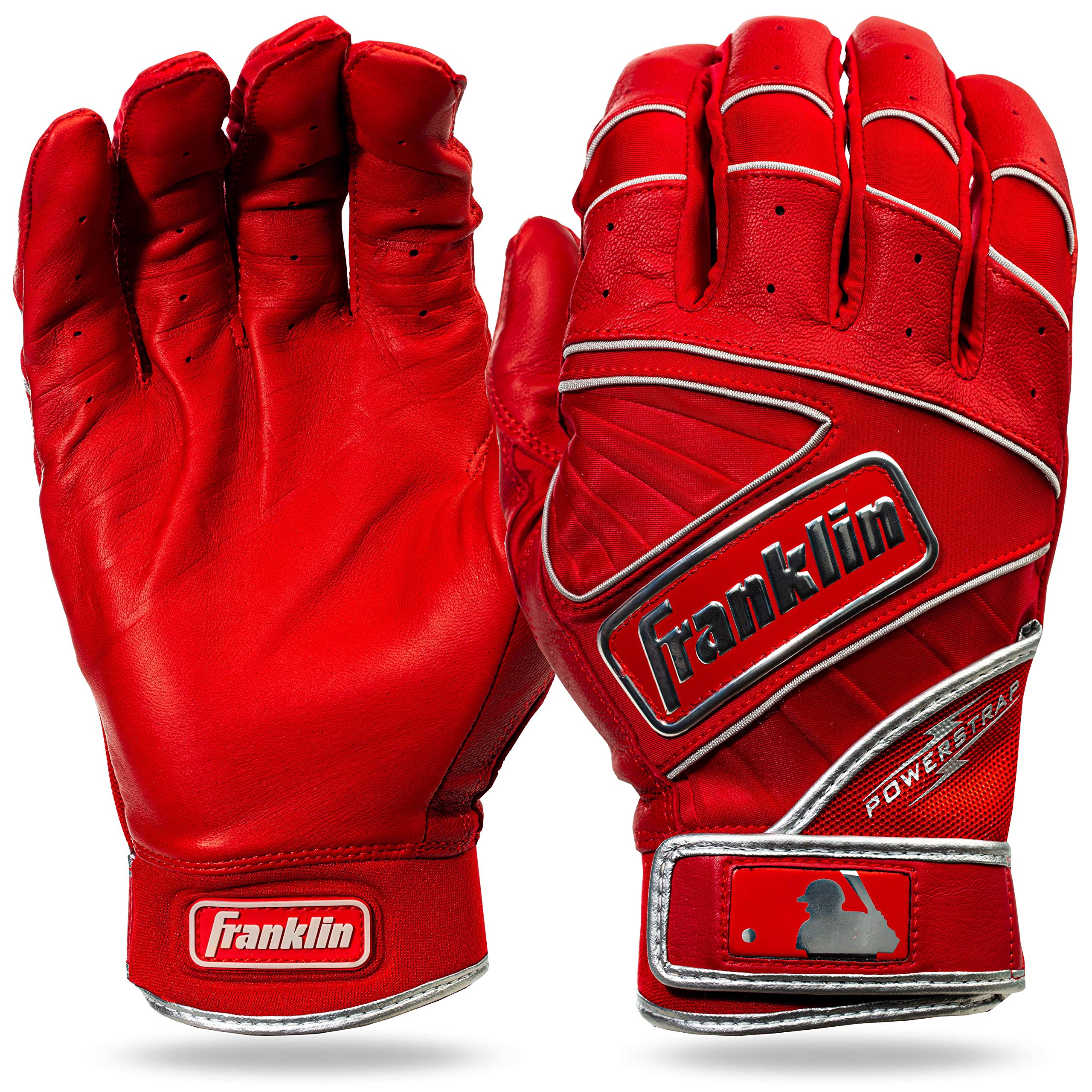 Foto 2 pulgar | Guantes De Bateo Franklin Sports Powerstrap Chrome Red Xxl - Venta Internacional.