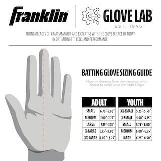 Foto 5 | Guantes De Bateo De Béisbol Franklin Sports Cfx Pro Chrome White - Venta Internacional.