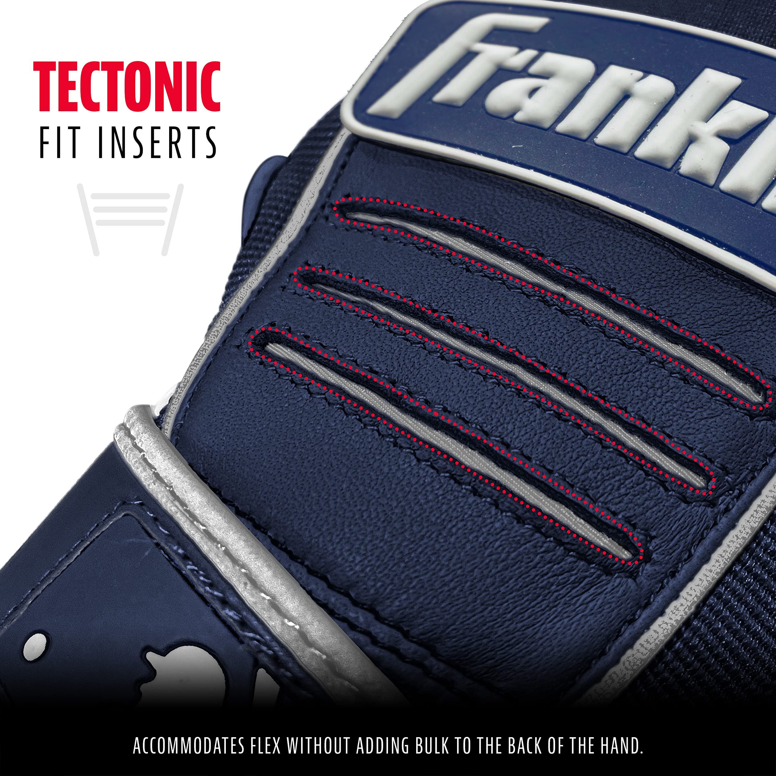 Foto 4 pulgar | Guantes De Bateo De Béisbol Franklin Sports Cfx Pro Navy Xxl - Venta Internacional.