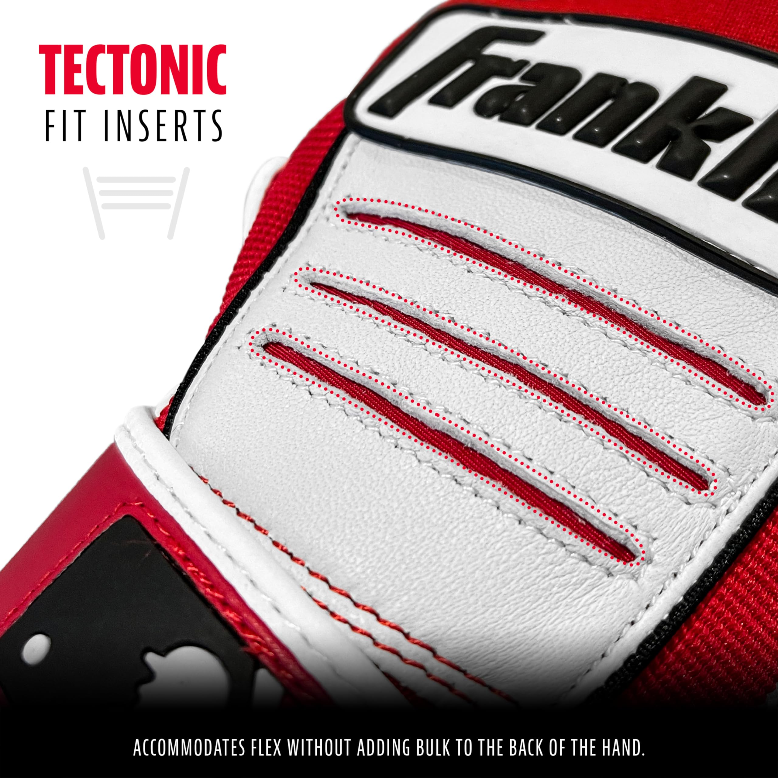Foto 4 pulgar | Guantes De Bateo De Béisbol Franklin Sports Mlb Cfx Pro Red Adult - Venta Internacional.
