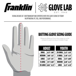 Foto 5 | Guante De Bateo Franklin Sports Cfx Pro Chrome White Youth L - Venta Internacional.