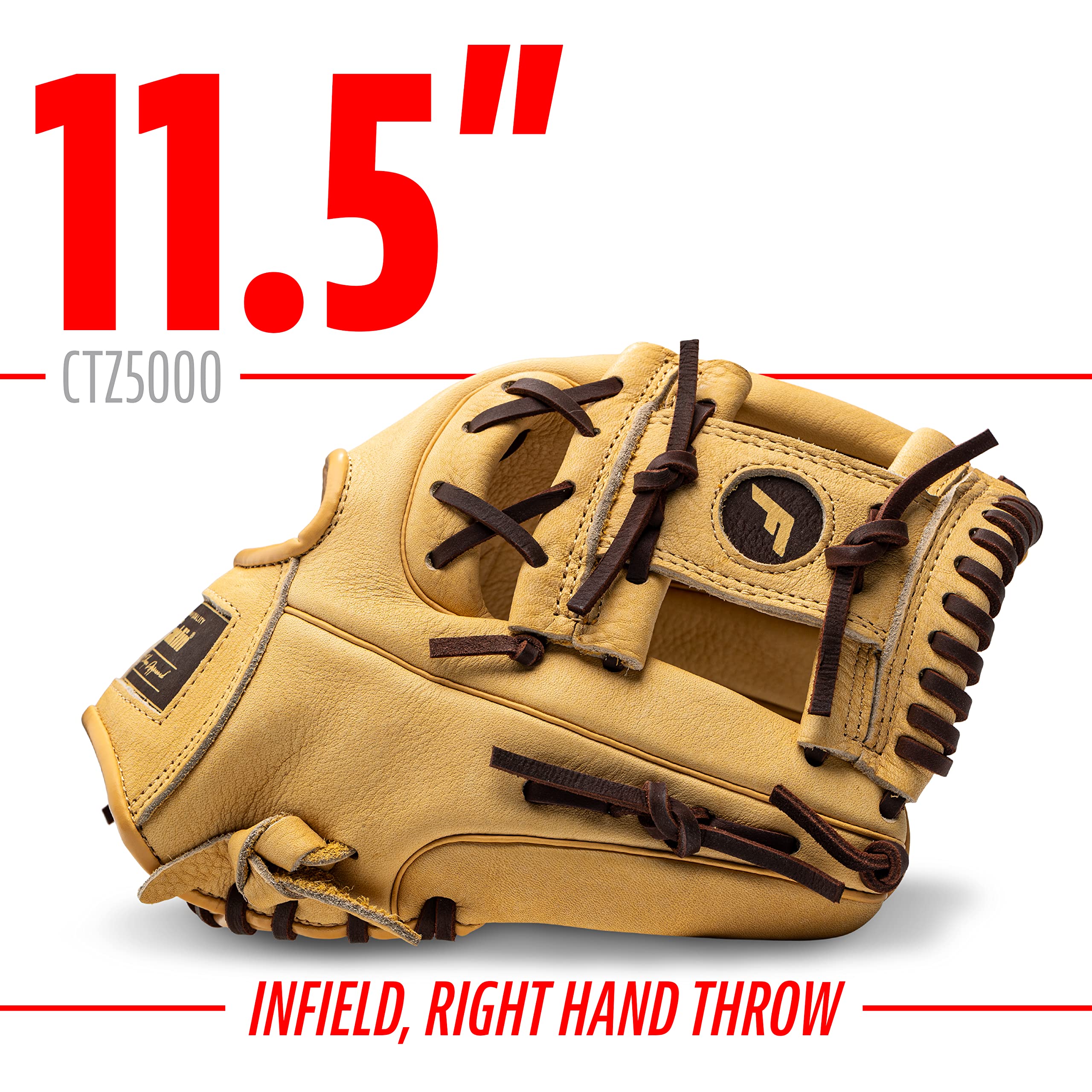 Foto 4 pulgar | Guante De Béisbol Franklin Sports Ctz5000 Camel Cowhide 11.5 - Venta Internacional.