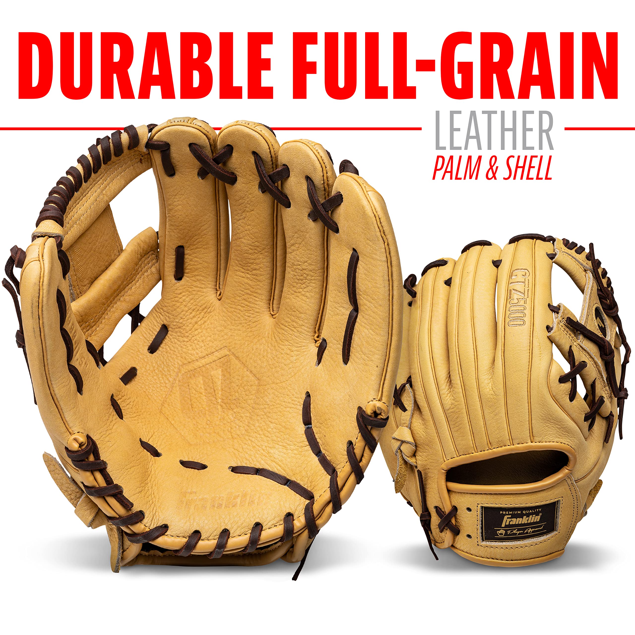 Foto 5 pulgar | Guante De Béisbol Franklin Sports Ctz5000 Camel Cowhide 11.5 - Venta Internacional.