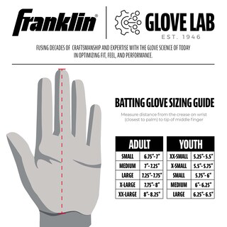 Foto 7 | Guantes De Bateo De Béisbol Franklin Sports Pro Classic Xxl - Venta Internacional.