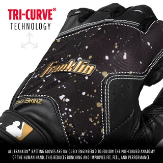 Foto 4 | Guantes De Bateo Franklin Sports 2nd Skinz Drip Black + Gold - Venta Internacional.