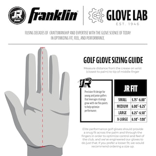 Foto 6 | Guante De Golf Franklin Sports Premium Leather Junior Para Mano Izquierda - Venta Internacional.