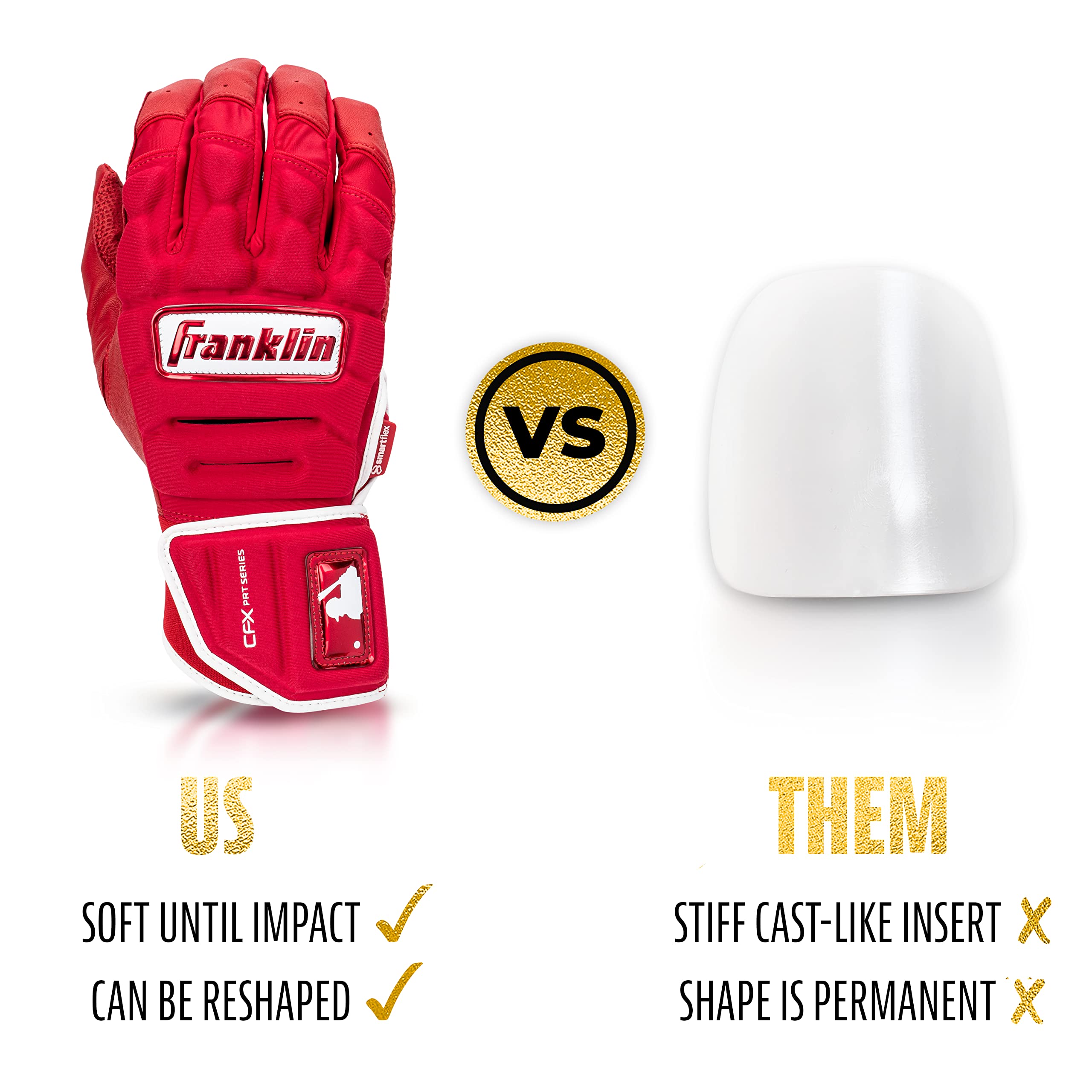 Foto 7 pulgar | Guantes De Bateo Franklin Sports Cfx Pro Prt Adult Red M - Venta Internacional.