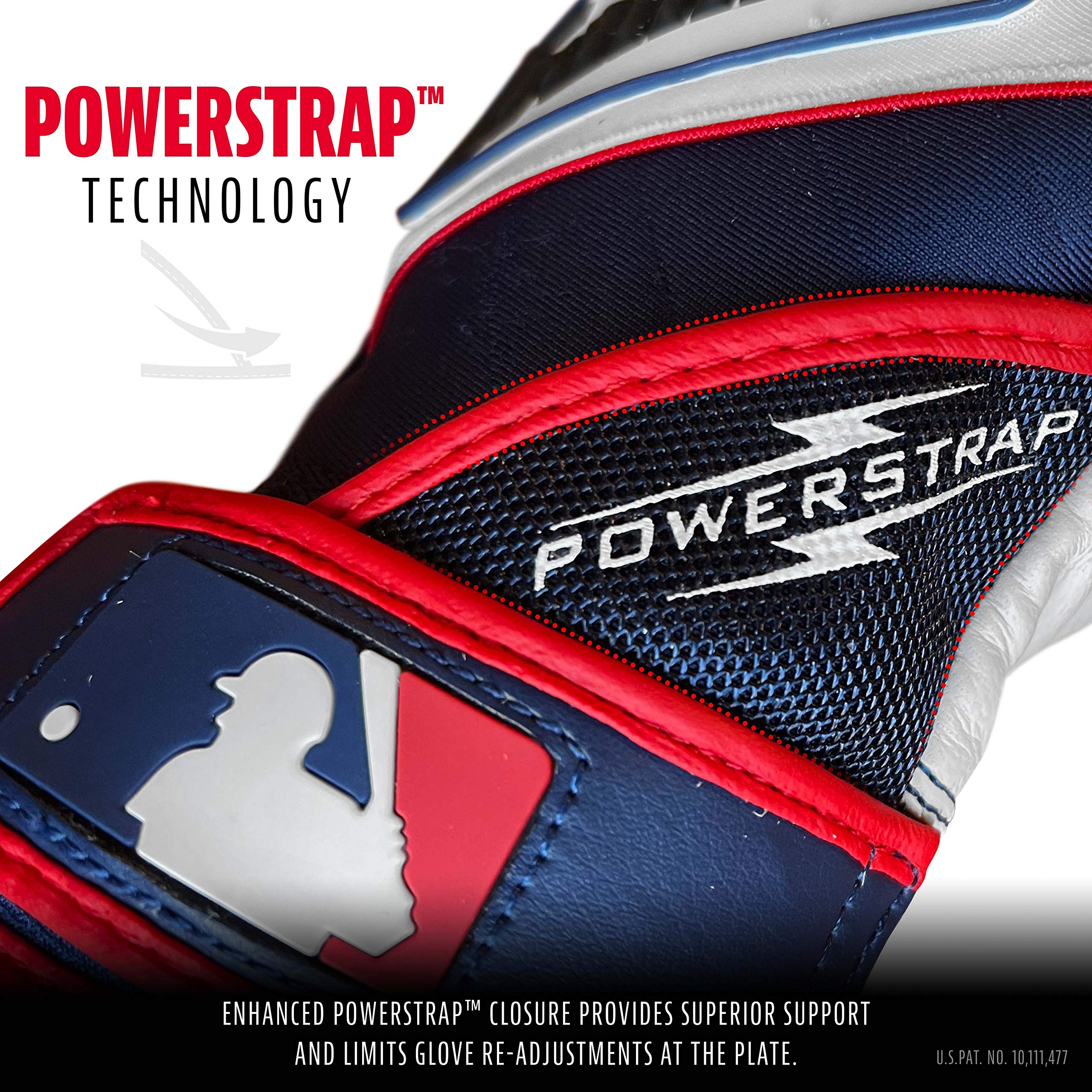 Foto 3 pulgar | Guantes De Bateo Franklin Sports Mlb Powerstrap Youth Large - Venta Internacional.