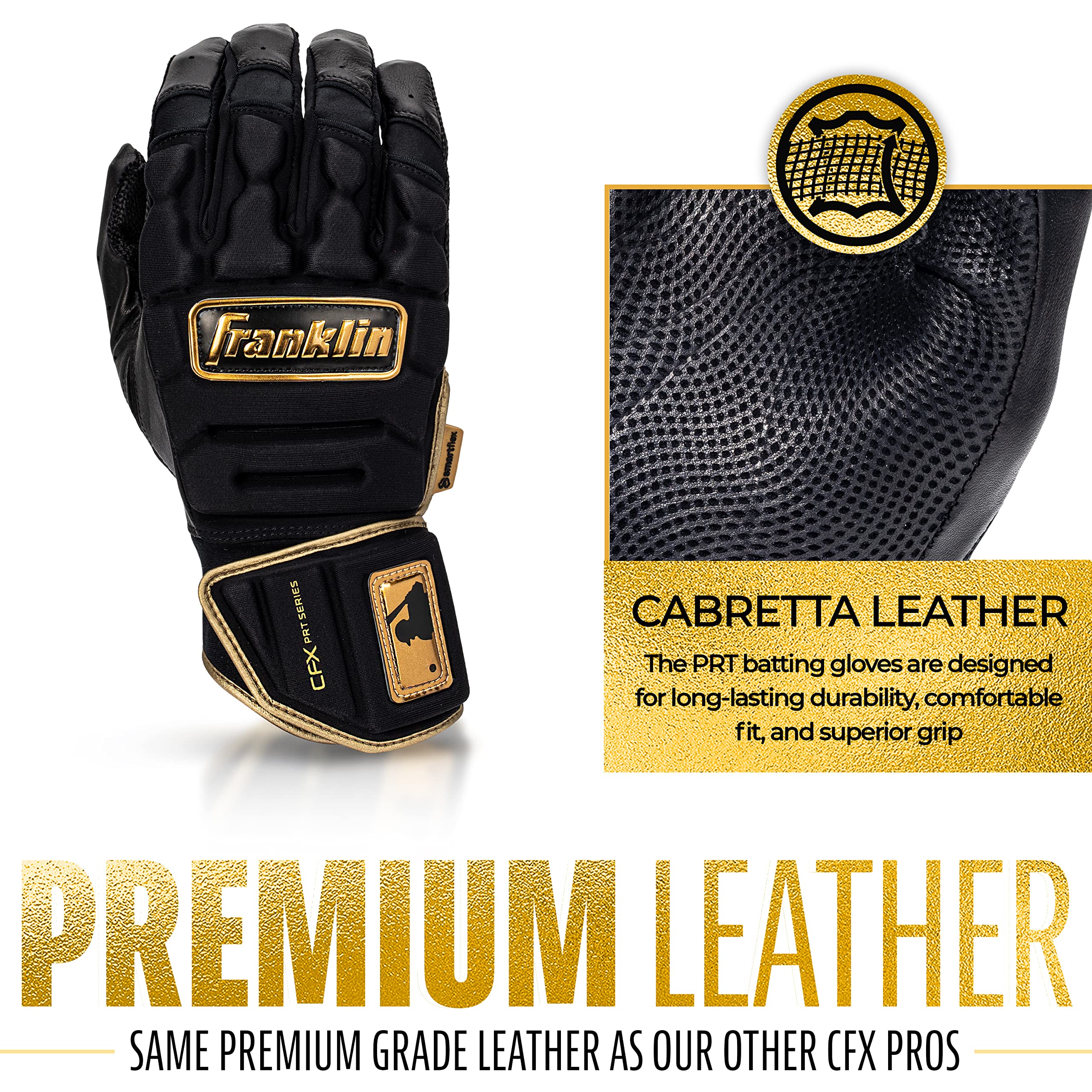 Foto 4 pulgar | Guantes De Bateo Franklin Sports Cfx Pro Prt Adult M Negro/dorado - Venta Internacional.