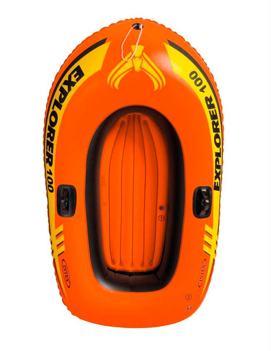 Foto 4 pulgar | Lancha inflable INTEX Explorer 100 Set color Naranja