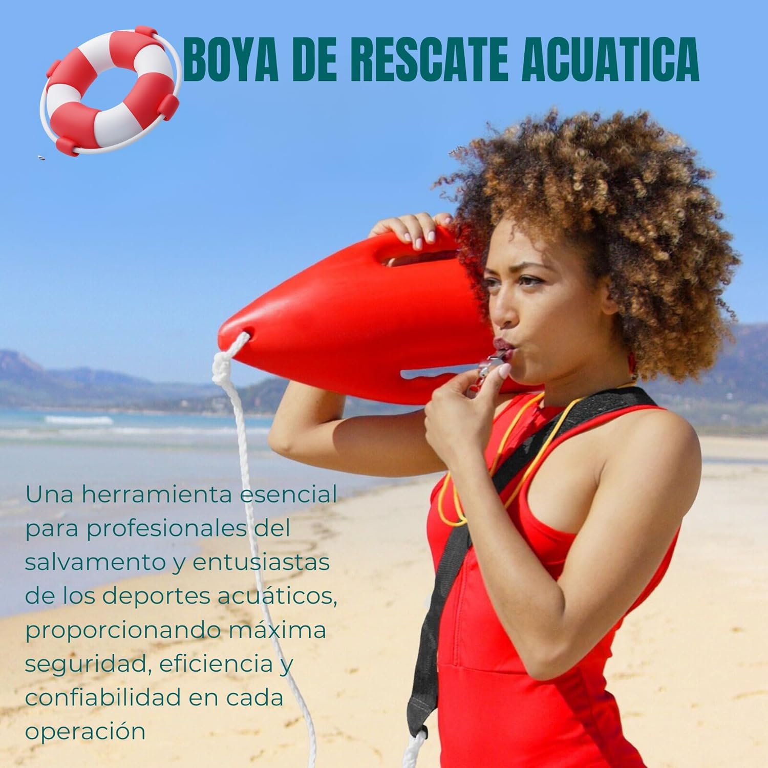 Foto 9 pulgar | Boya De Rescate Acuática Flotante Salvavidas | Alta Visibilidad, Flotabilidad Óptima Y Diseño Ergonómico Para