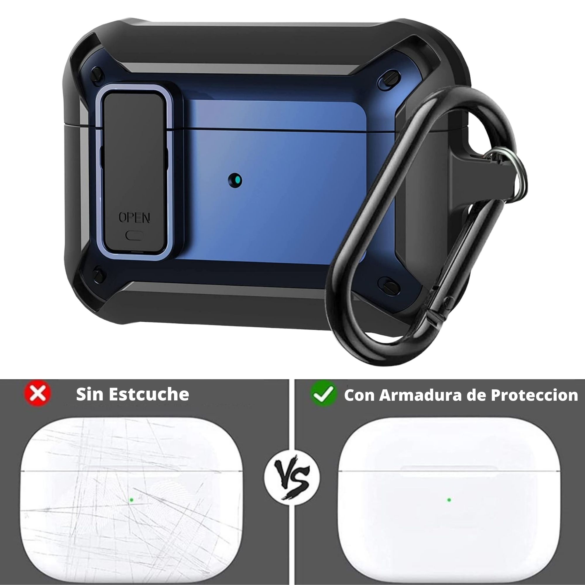 Foto 4 pulgar | Estuche Protector Ecomlab Para Airpods Pro Azul