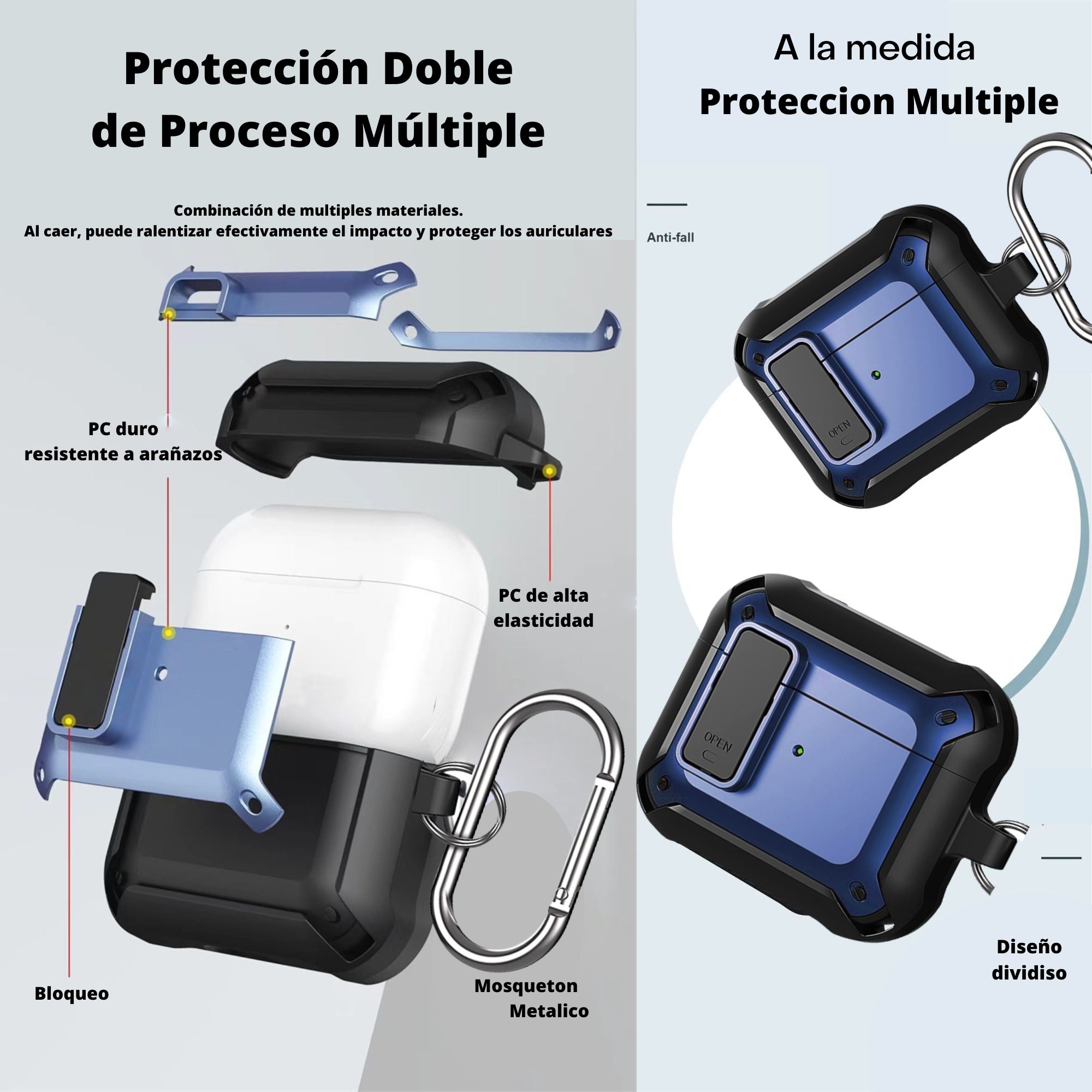 Foto 5 | Estuche Protector Ecomlab Para Airpods Pro Azul