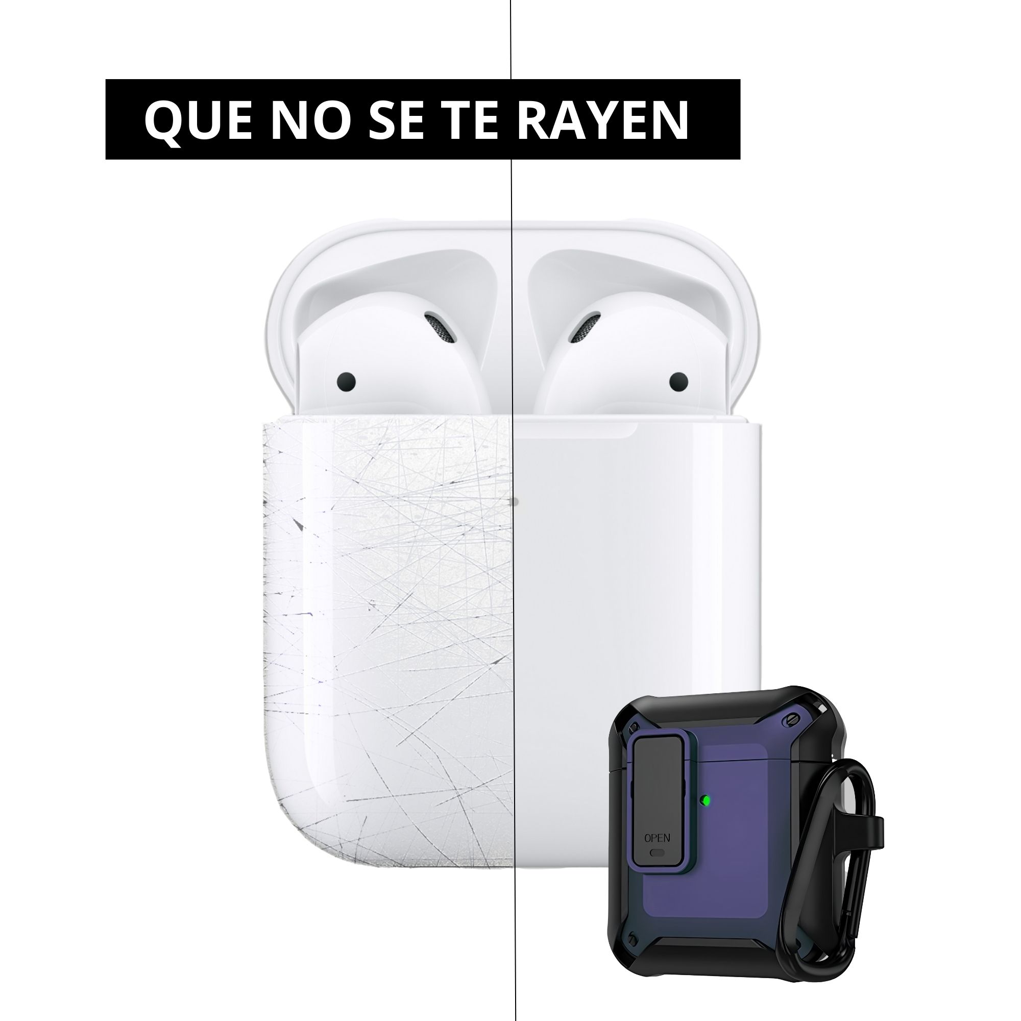 Foto 4 pulgar | Estuche Protector Ecomlab Para Airpods 1/2 Gen Azul