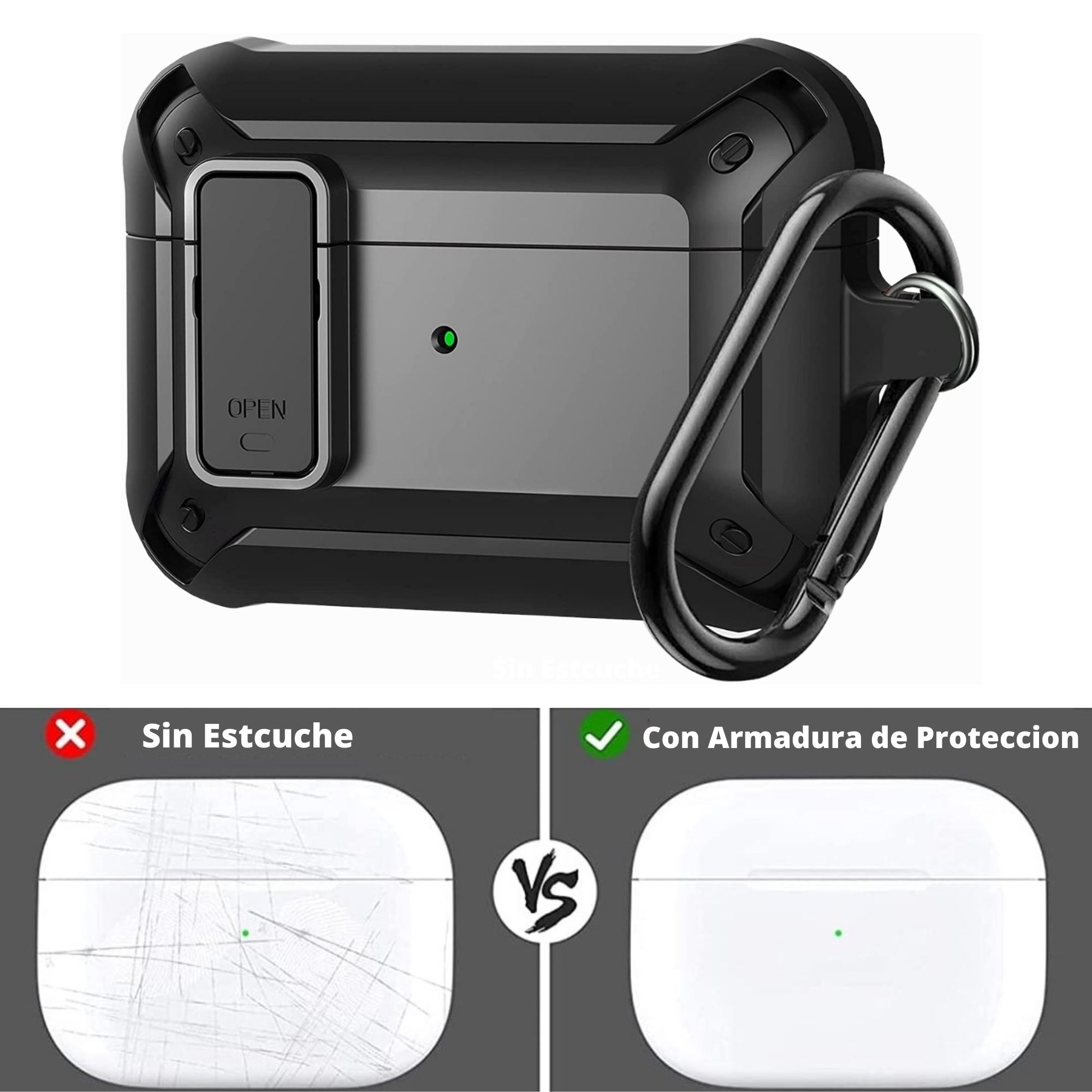Foto 4 pulgar | Estuche Protector Ecomlab Para Airpods Pro Negro