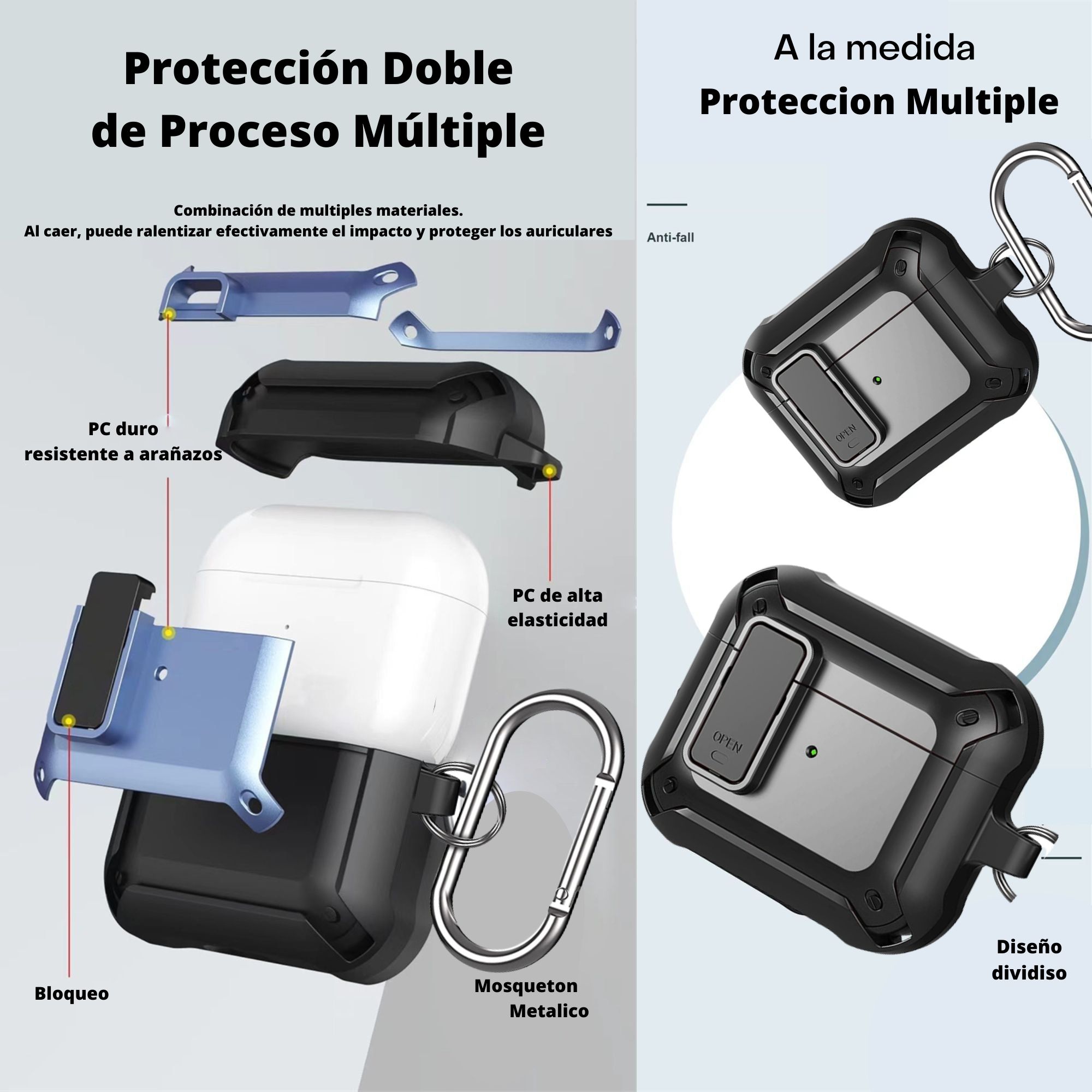 Foto 6 pulgar | Estuche Protector Ecomlab Para Airpods Pro Negro
