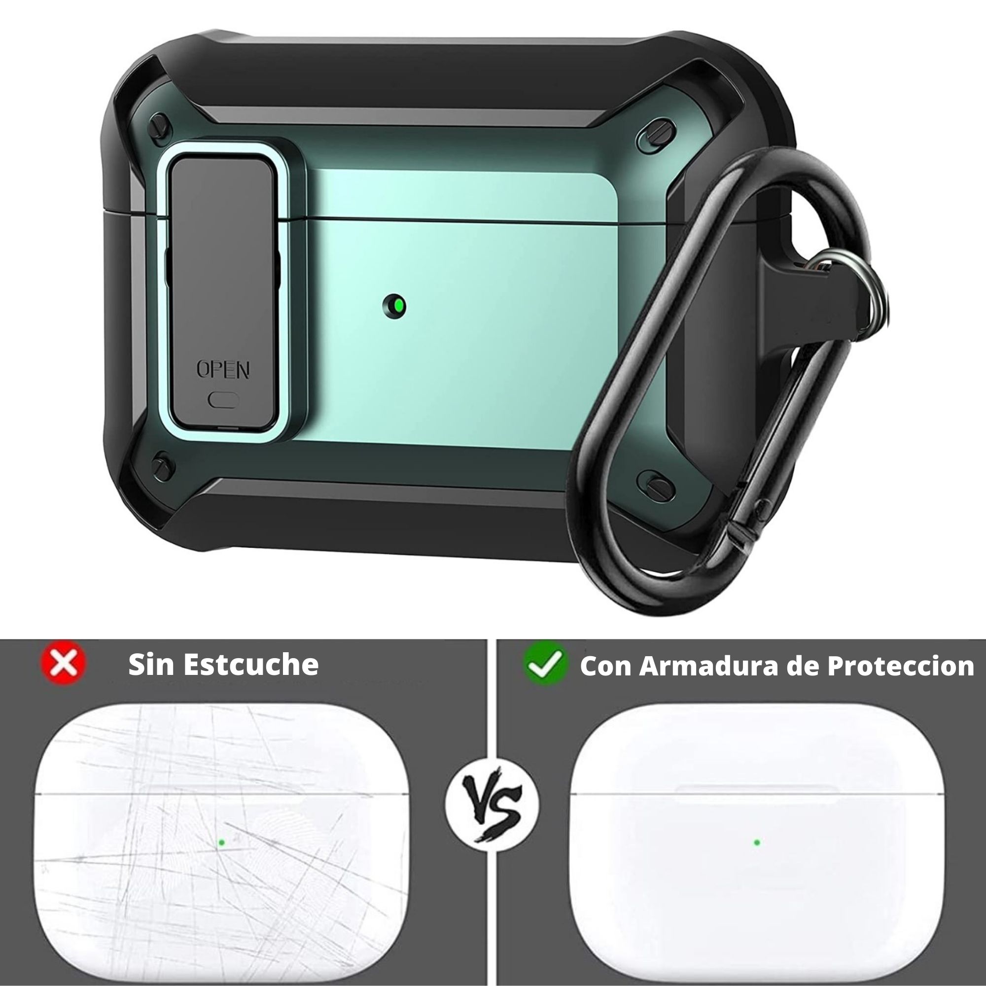 Foto 4 pulgar | Estuche Protector Ecomlab Para Airpods Pro Verde