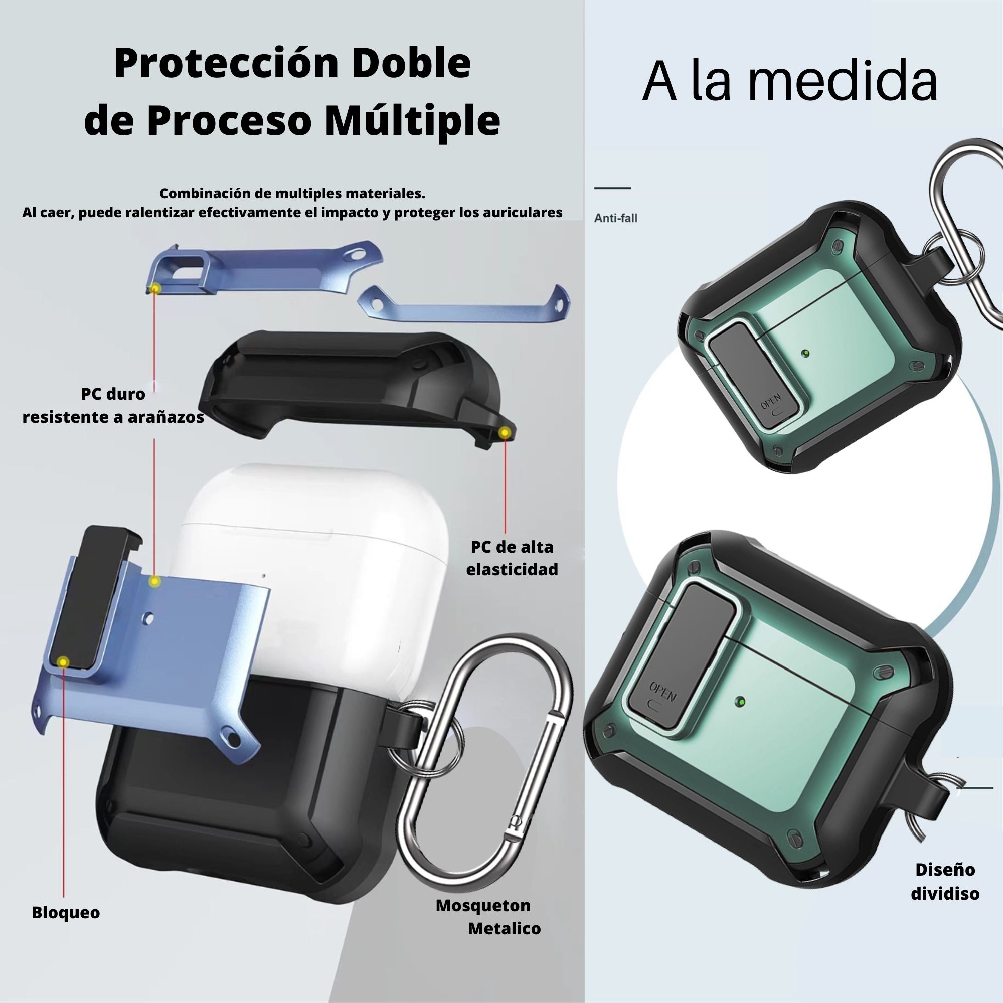 Foto 6 pulgar | Estuche Protector Ecomlab Para Airpods Pro Verde
