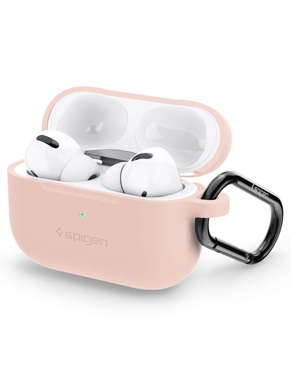 Foto 3 pulgar | Funda Spigen Rosa para AirPods Pro Silicon