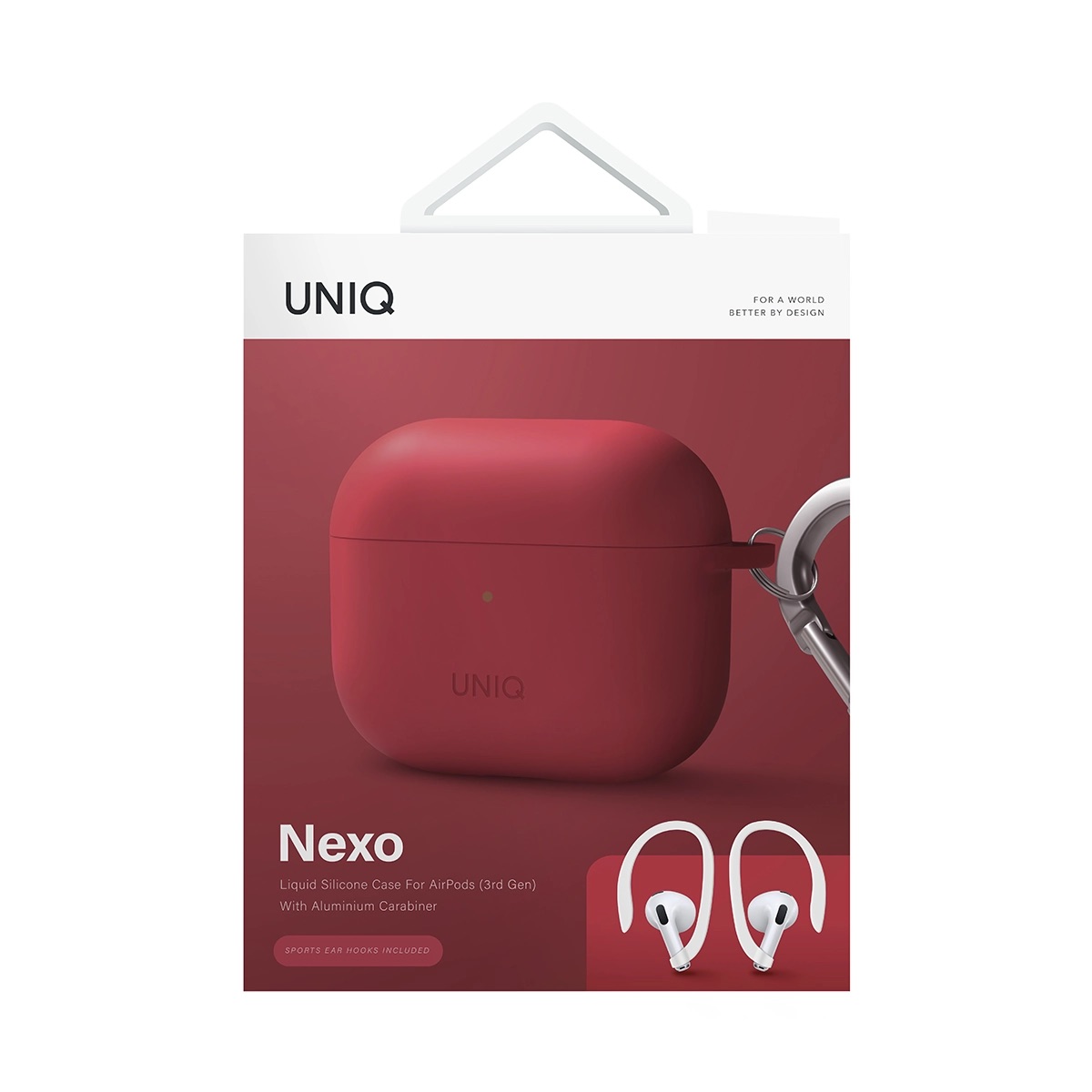 Foto 7 pulgar | Funda UNIQ para AirPods 3a Generación Deportiva con Ganchos Incluidos