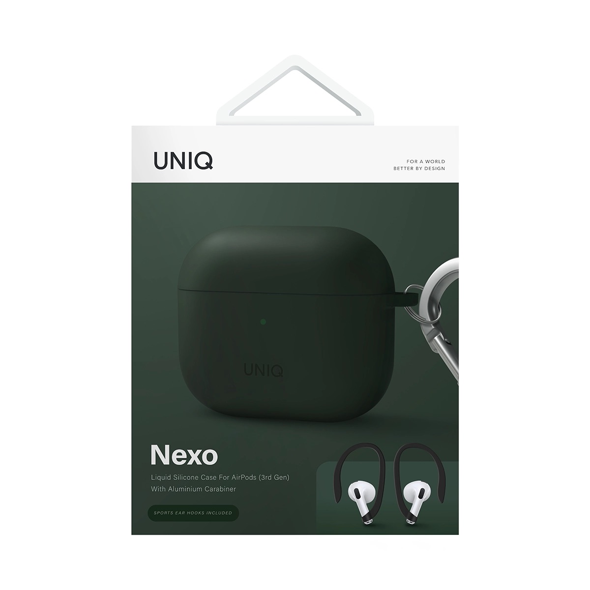 Foto 7 pulgar | Funda UNIQ para AirPods 3a Generación Deportiva con Ganchos Incluidos