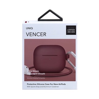 Foto 6 | Funda de Silicona Vencer para AirPods 3ª Generación con Correa Deportiva y Mosquetón