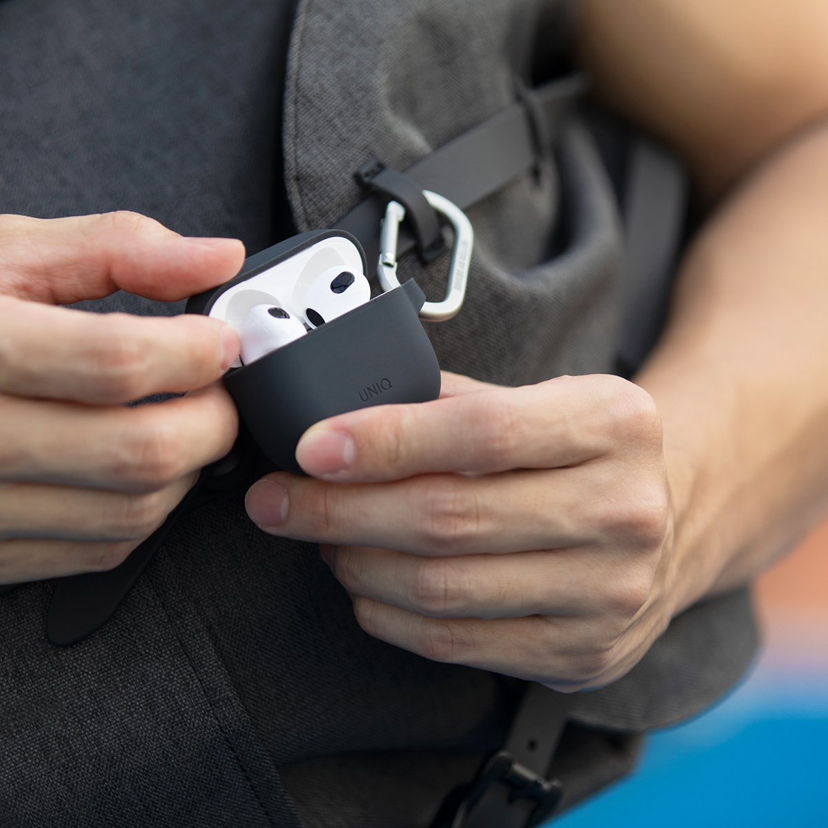 Foto 8 pulgar | Funda Vencer para AirPods 3ª Generación con Correa Deportiva y Mosquetón de Aluminio