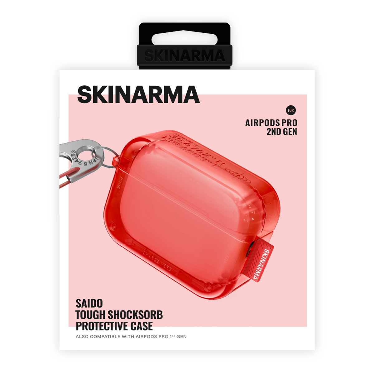 Foto 8 pulgar | Funda para Airpods Pro 2ª y 1ª Generación Skinarma Rojo Saido