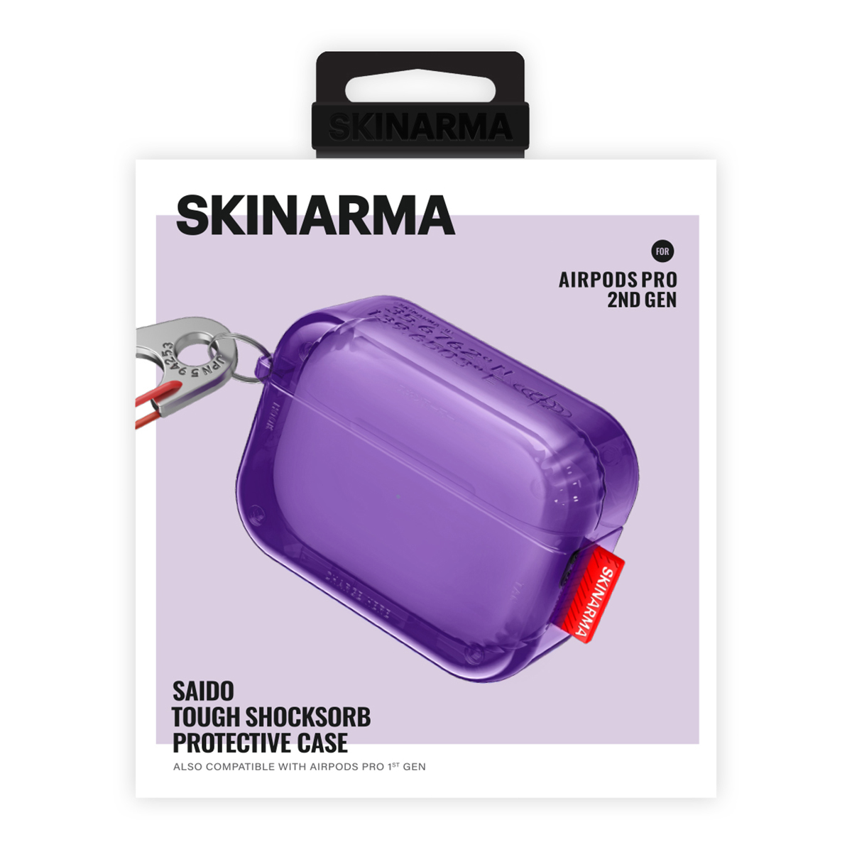 Foto 8 pulgar | Funda para Airpods Pro 2ª y 1ª Generación Skinarma Morado Saido